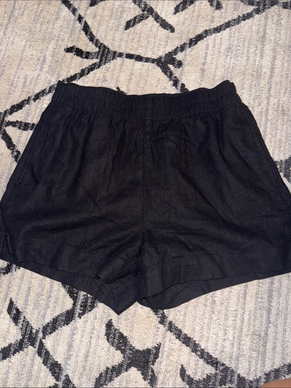 Old Navy Black High-Waist Elastic Shorts